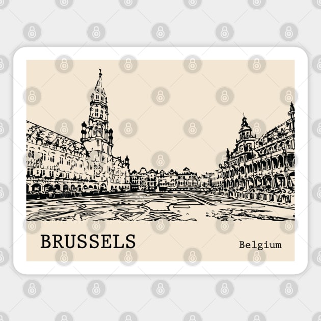 Brussels Belgium Magnet by Lakeric